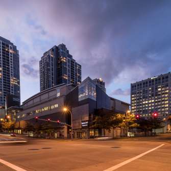 Meydenbauer Center Exterior at Dusk