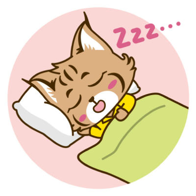 ベッドで休むベル