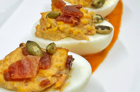 Deviled Eggs at Amuse Bar + Restaurant