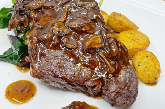 NY Steak at Amuse Bar + Restaurant